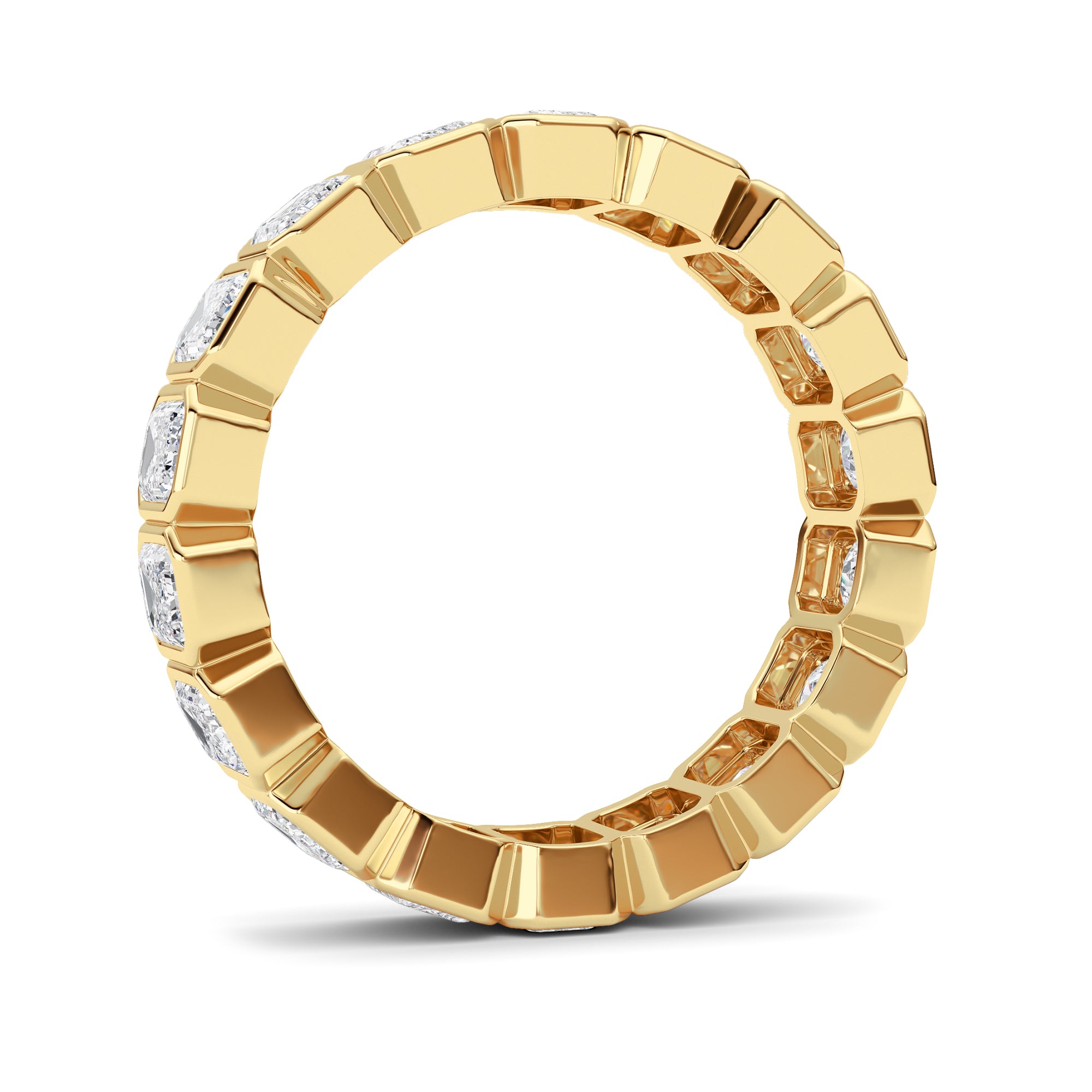 4.5CTW Emerald Shaped Lab Grown Diamond (F/VS) Eternity Band Ring in 14K Gold - Size 9