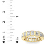 4.5CTW Emerald Shaped Lab Grown Diamond (F/VS) Eternity Band Ring in 14K Gold - Size 9