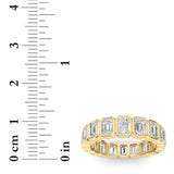4.5CTW Emerald Shaped Lab Grown Diamond (F/VS) Eternity Band Ring in 14K Gold - Size 9