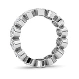 3.5CTW Oval Shaped Lab Grown Diamond (F/VS) Eternity Band Ring in 14K Gold - Size 5