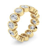 3.5CTW Oval Shaped Lab Grown Diamond (F/VS) Eternity Band Ring in 14K Gold - Size 5