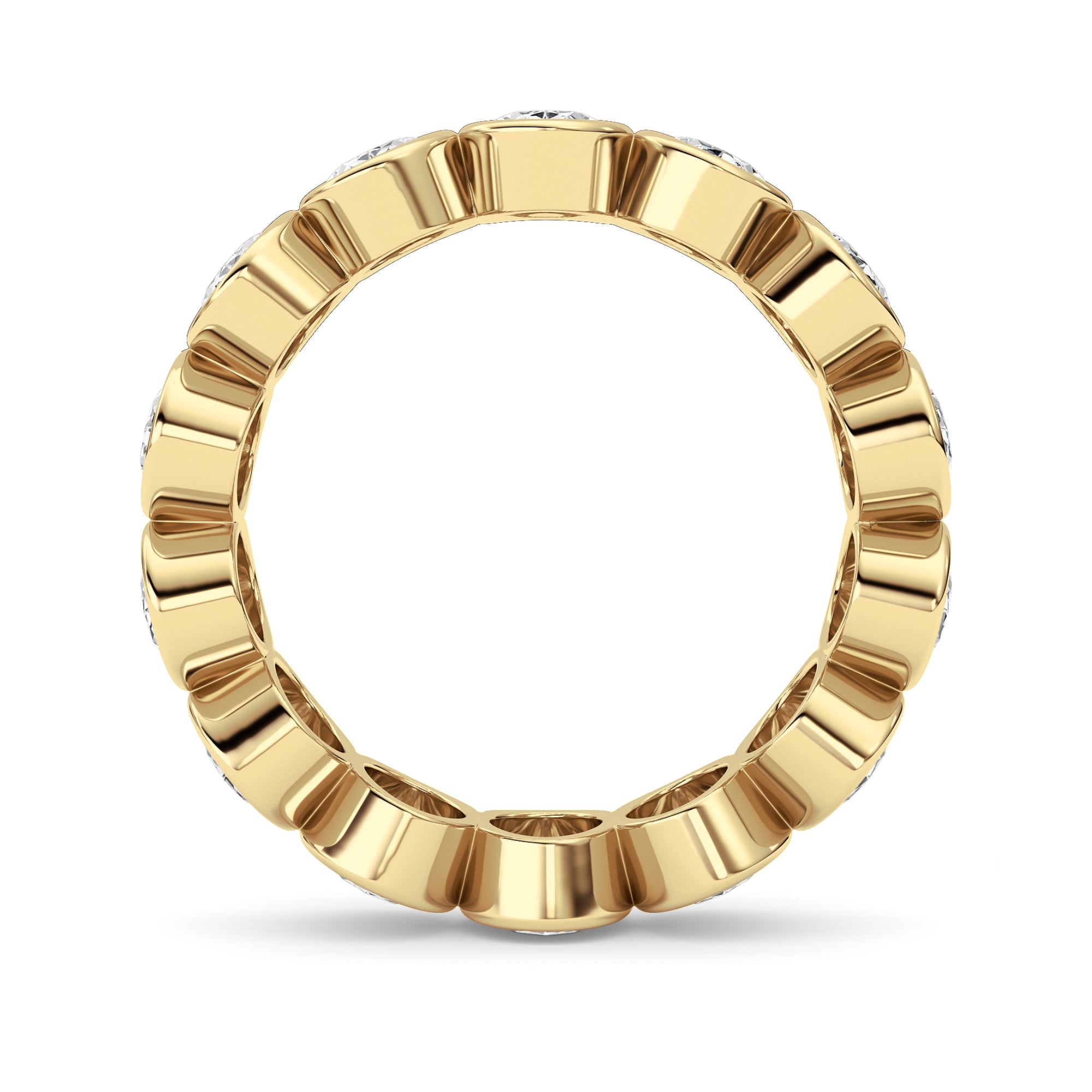 3.5CTW Oval Shaped Lab Grown Diamond (F/VS) Eternity Band Ring in 14K Gold - Size 5