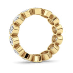 3.5CTW Oval Shaped Lab Grown Diamond (F/VS) Eternity Band Ring in 14K Gold - Size 5