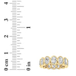 3.5CTW Oval Shaped Lab Grown Diamond (F/VS) Eternity Band Ring in 14K Gold - Size 5