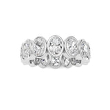 3.5CTW Oval Shaped Lab Grown Diamond (F/VS) Eternity Band Ring in 14K Gold - Size 6