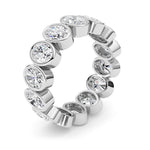 3.5CTW Oval Shaped Lab Grown Diamond (F/VS) Eternity Band Ring in 14K Gold - Size 6