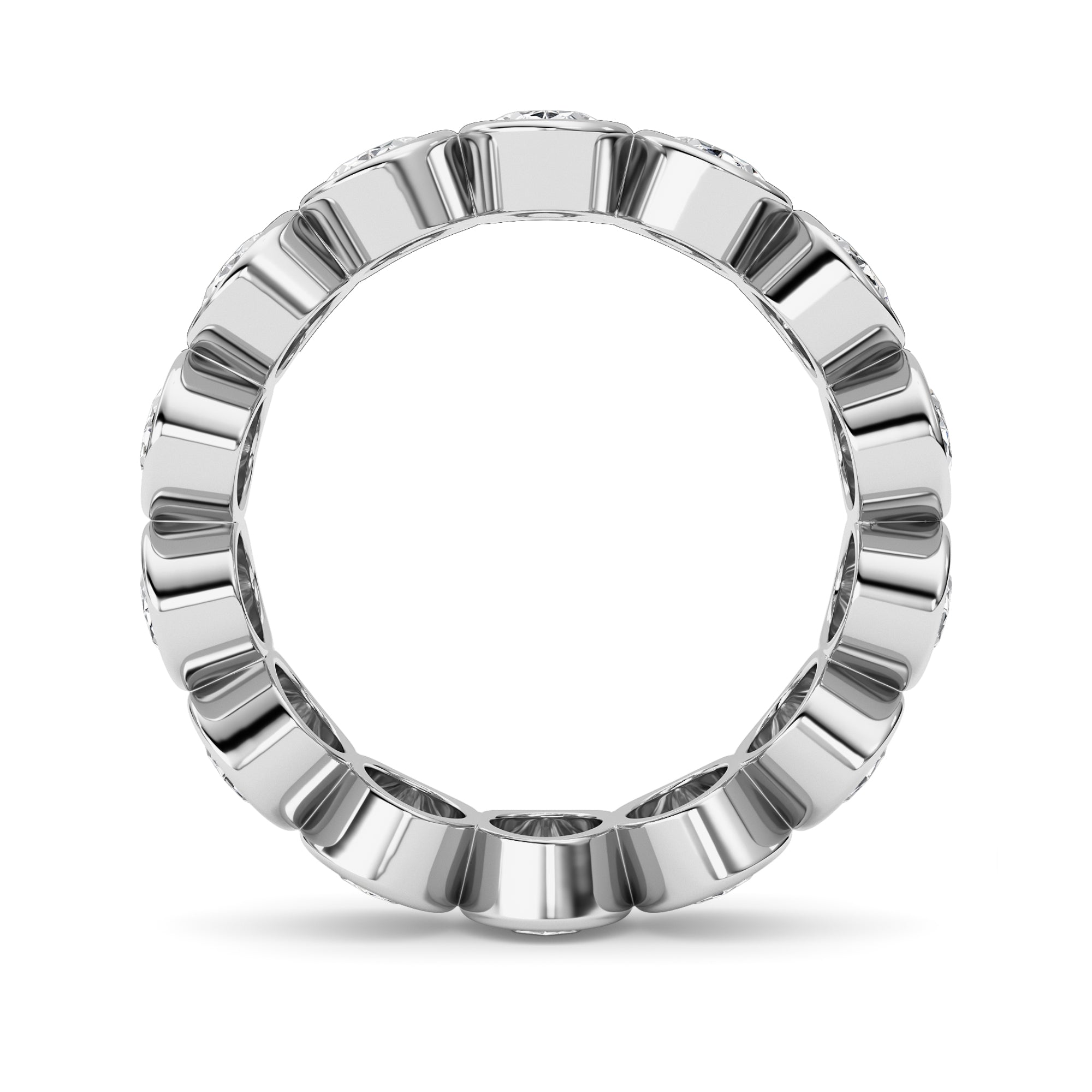 3.5CTW Oval Shaped Lab Grown Diamond (F/VS) Eternity Band Ring in 14K Gold - Size 6