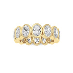 3.5CTW Oval Shaped Lab Grown Diamond (F/VS) Eternity Band Ring in 14K Gold - Size 6