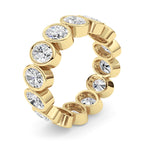 3.5CTW Oval Shaped Lab Grown Diamond (F/VS) Eternity Band Ring in 14K Gold - Size 6