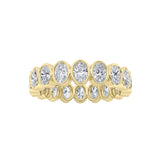 3.75CTW Oval Shaped Lab Grown Diamond (F/VS) Eternity Band Ring in 14K Gold - Size 7
