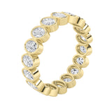 3.75CTW Oval Shaped Lab Grown Diamond (F/VS) Eternity Band Ring in 14K Gold - Size 7