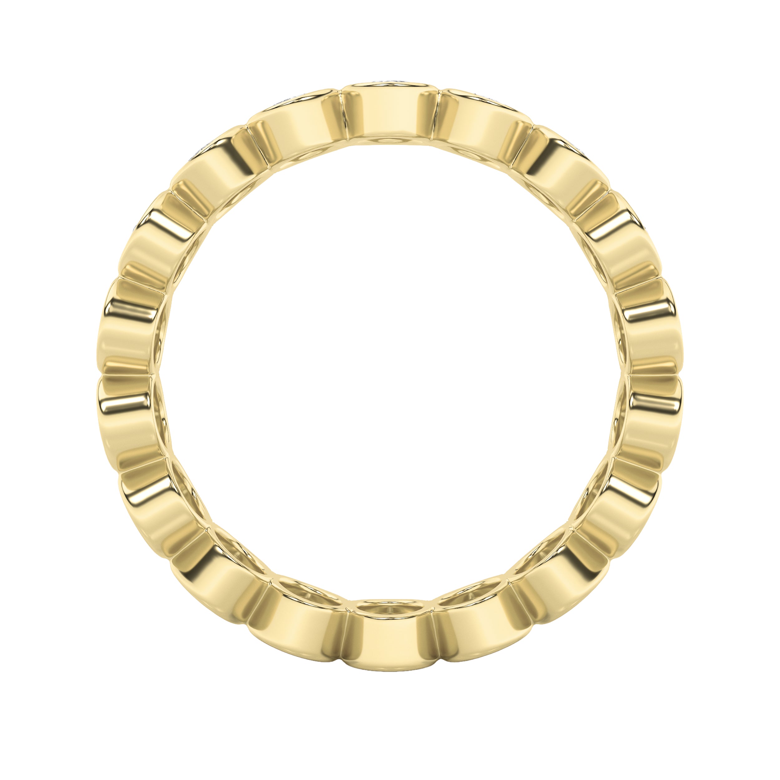 3.75CTW Oval Shaped Lab Grown Diamond (F/VS) Eternity Band Ring in 14K Gold - Size 7