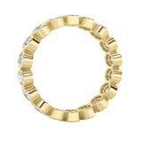 3.75CTW Oval Shaped Lab Grown Diamond (F/VS) Eternity Band Ring in 14K Gold - Size 7
