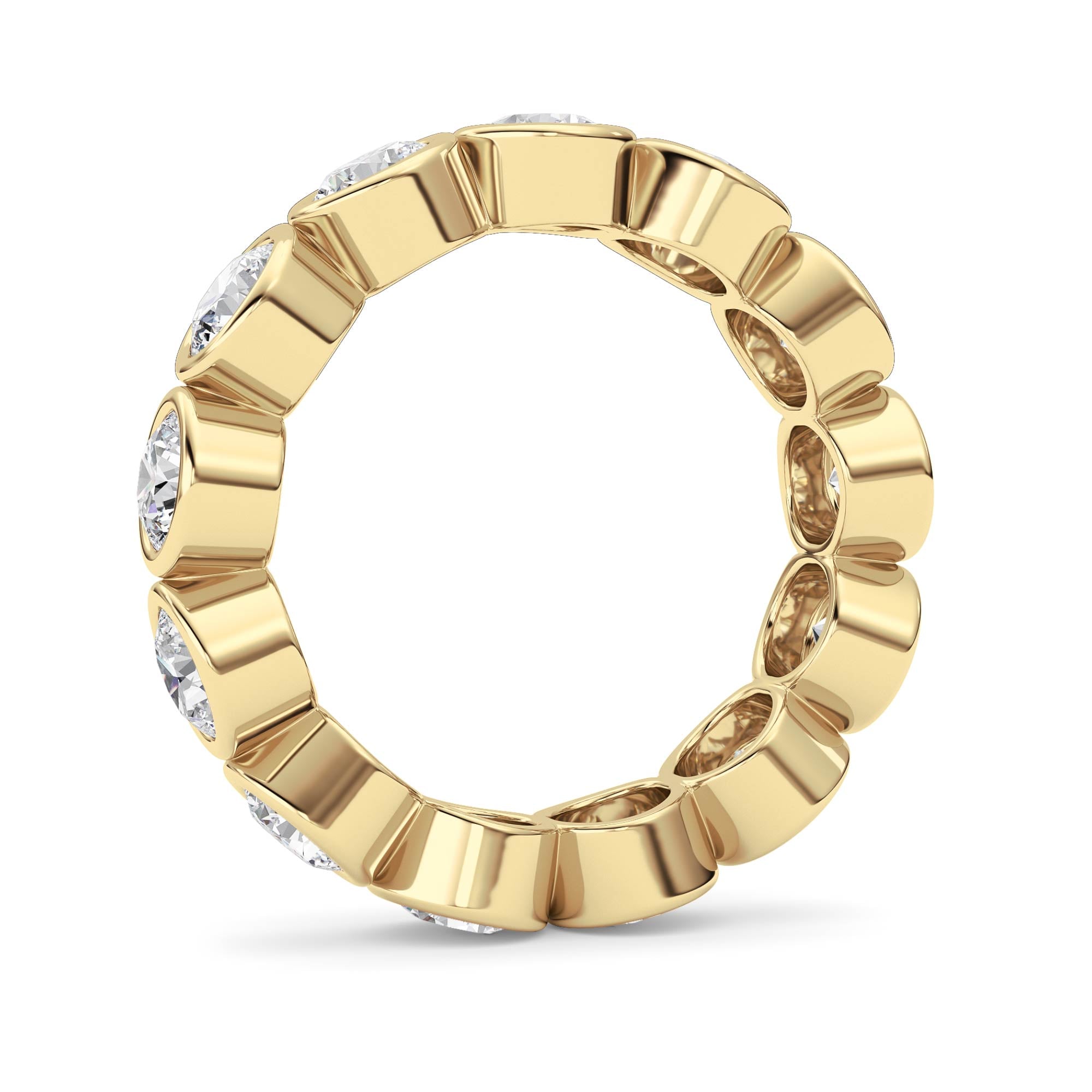 3.2CTW Round Shaped Lab Grown Diamond (F/VS) Eternity Band Ring in 14K Gold - Size 5