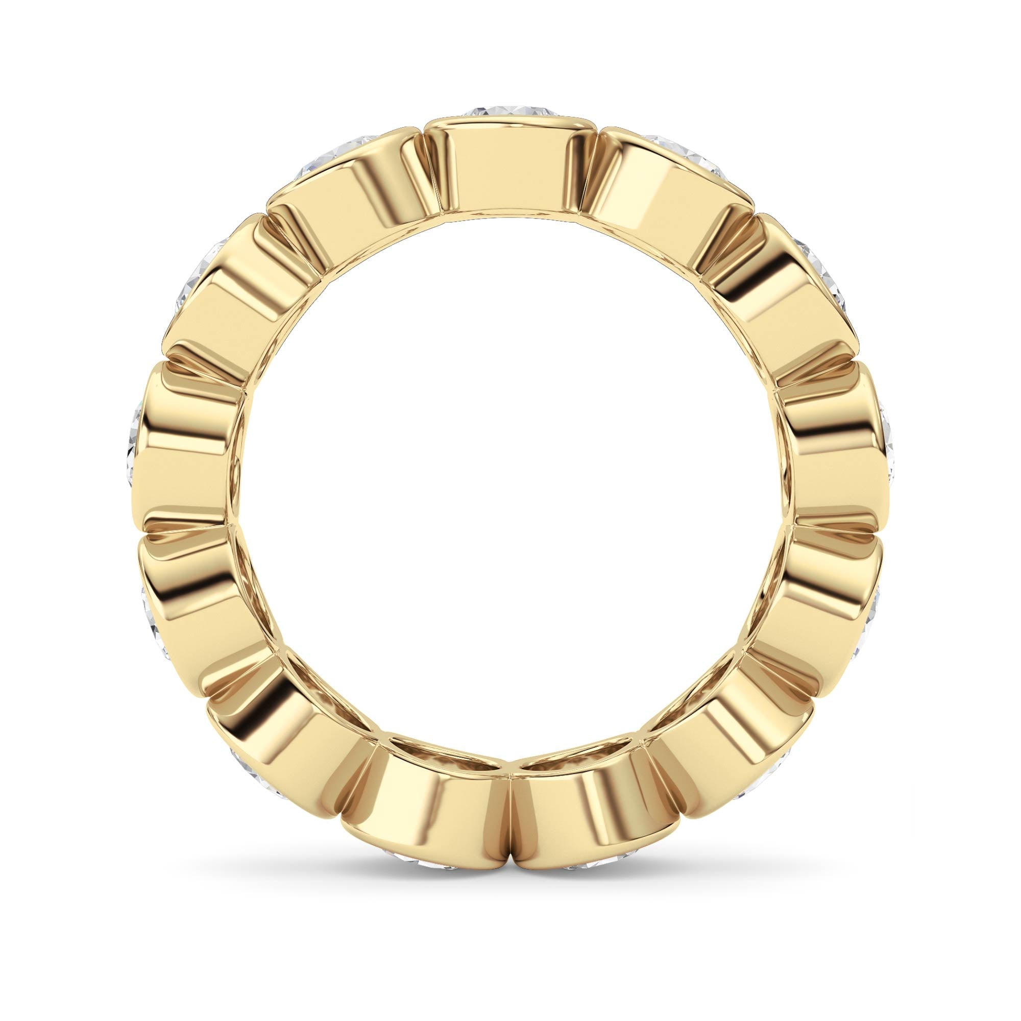 3.2CTW Round Shaped Lab Grown Diamond (F/VS) Eternity Band Ring in 14K Gold - Size 6