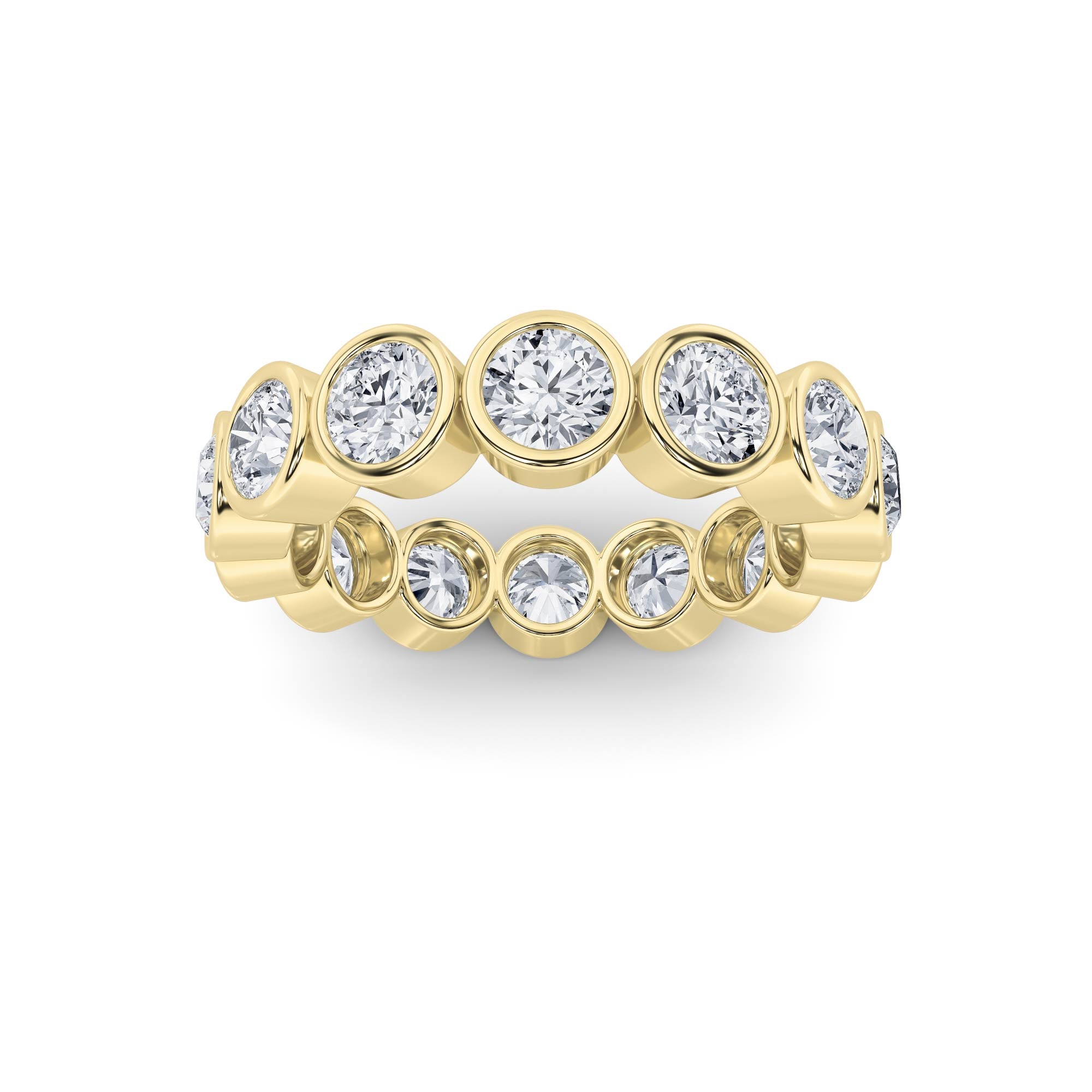 3.5CTW Round Shaped Lab Grown Diamond (F/VS) Eternity Band Ring in 14K Gold - Size 8