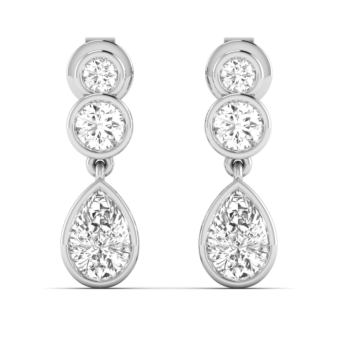 Lab Grown Diamond LGD Pear Drop Earrings