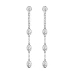 Lab Grown Diamond LGD Oval Drop Earrings