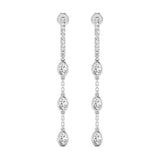 Lab Grown Diamond LGD Oval Drop Earrings