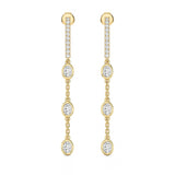 Lab Grown Diamond LGD Oval Drop Earrings