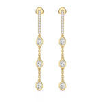 Lab Grown Diamond LGD Oval Drop Earrings