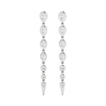 Lab Grown Diamond LGD Pear & Round Drop Earrings