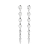 Lab Grown Diamond LGD Pear & Round Drop Earrings