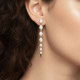 Lab Grown Diamond LGD Pear & Round Drop Earrings