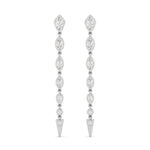 Lab Grown Diamond LGD Marquise & Round Drop Earrings