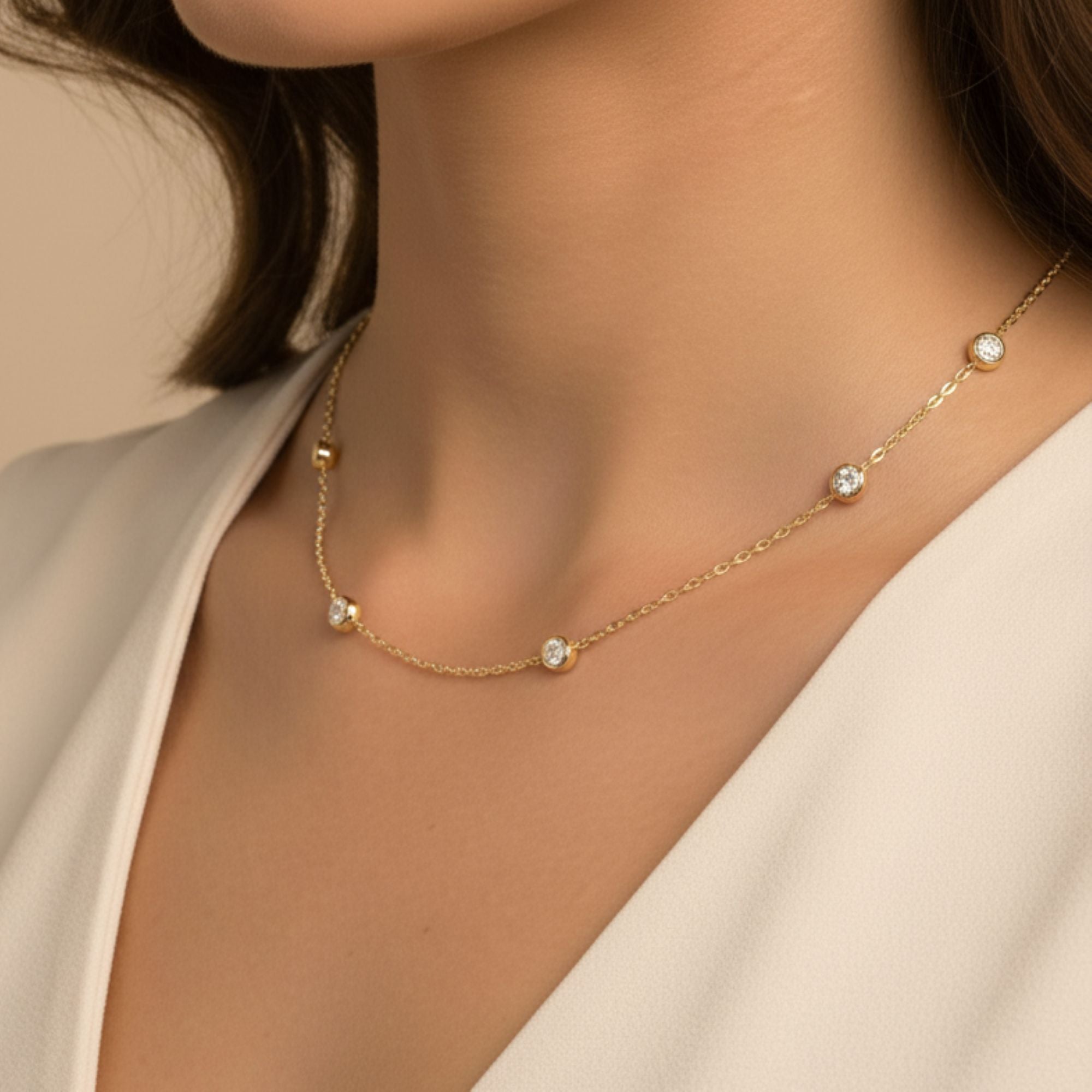 Lab Grown LGD Stationary Necklace