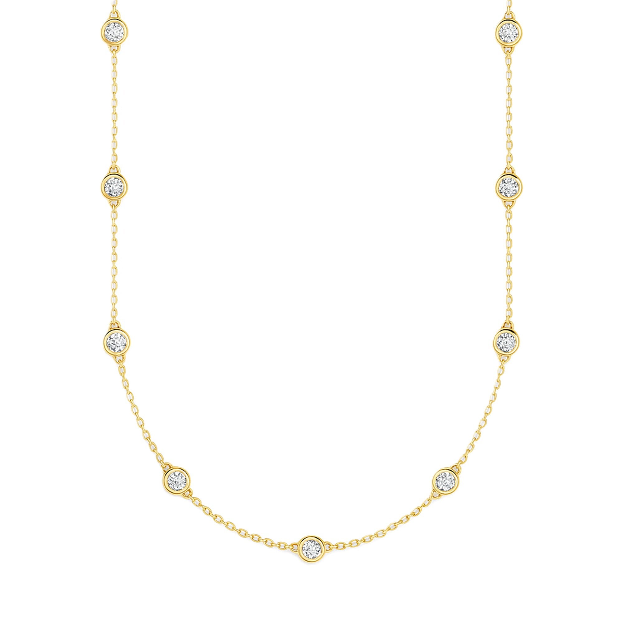Lab Grown LGD Stationary Necklace