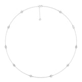 Lab Grown LGD Multi-Shape Stationary Necklace