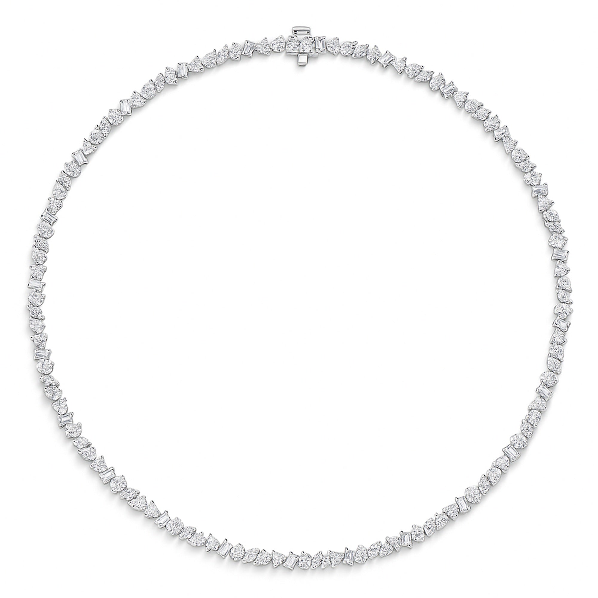 Lab Grown LGD Multi-Shape Tennis Necklace