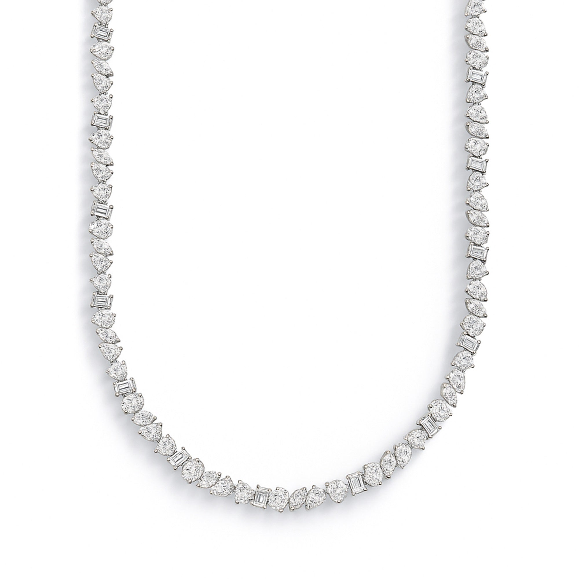 Lab Grown LGD Multi-Shape Tennis Necklace