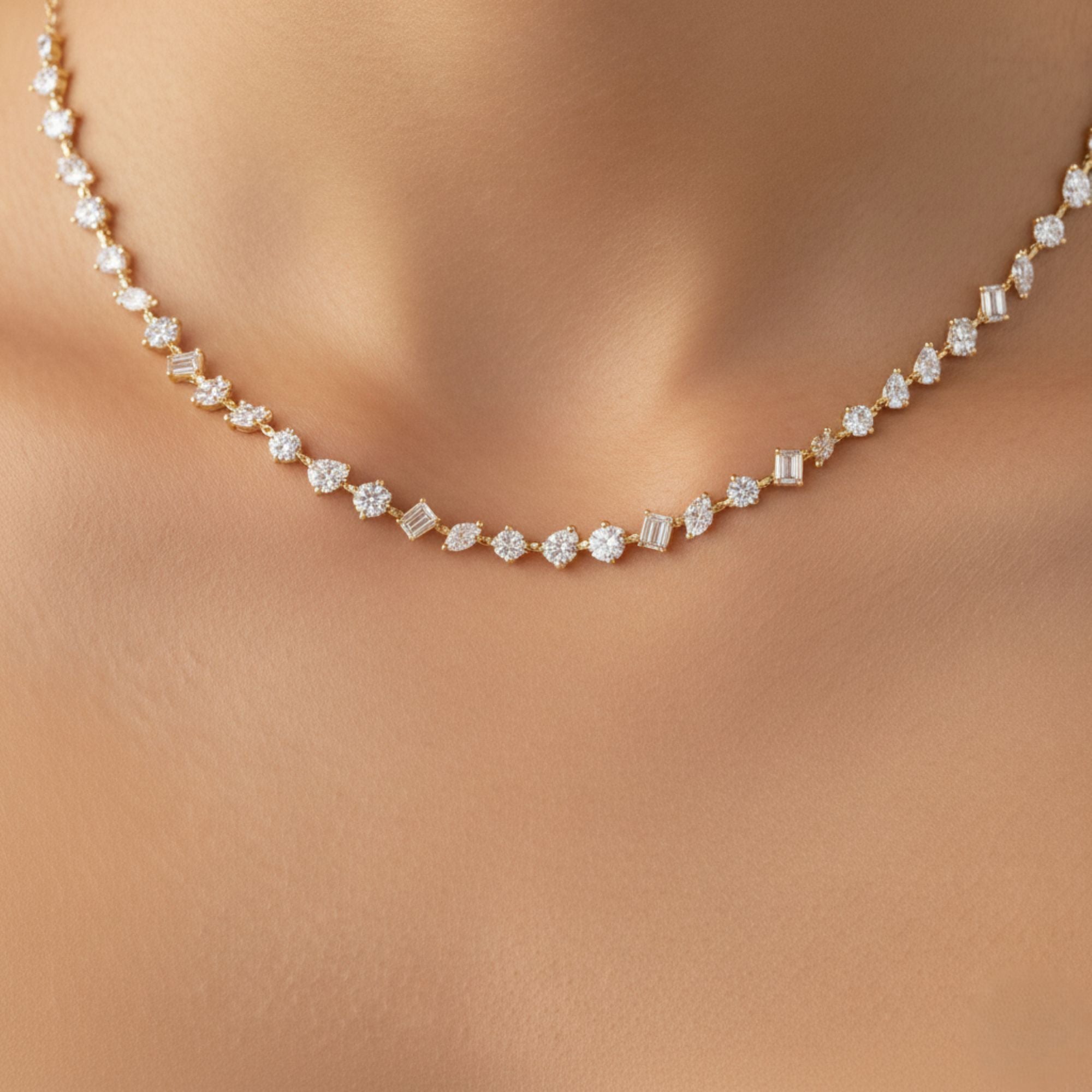 Lab Grown LGD Multi-Shape Necklace