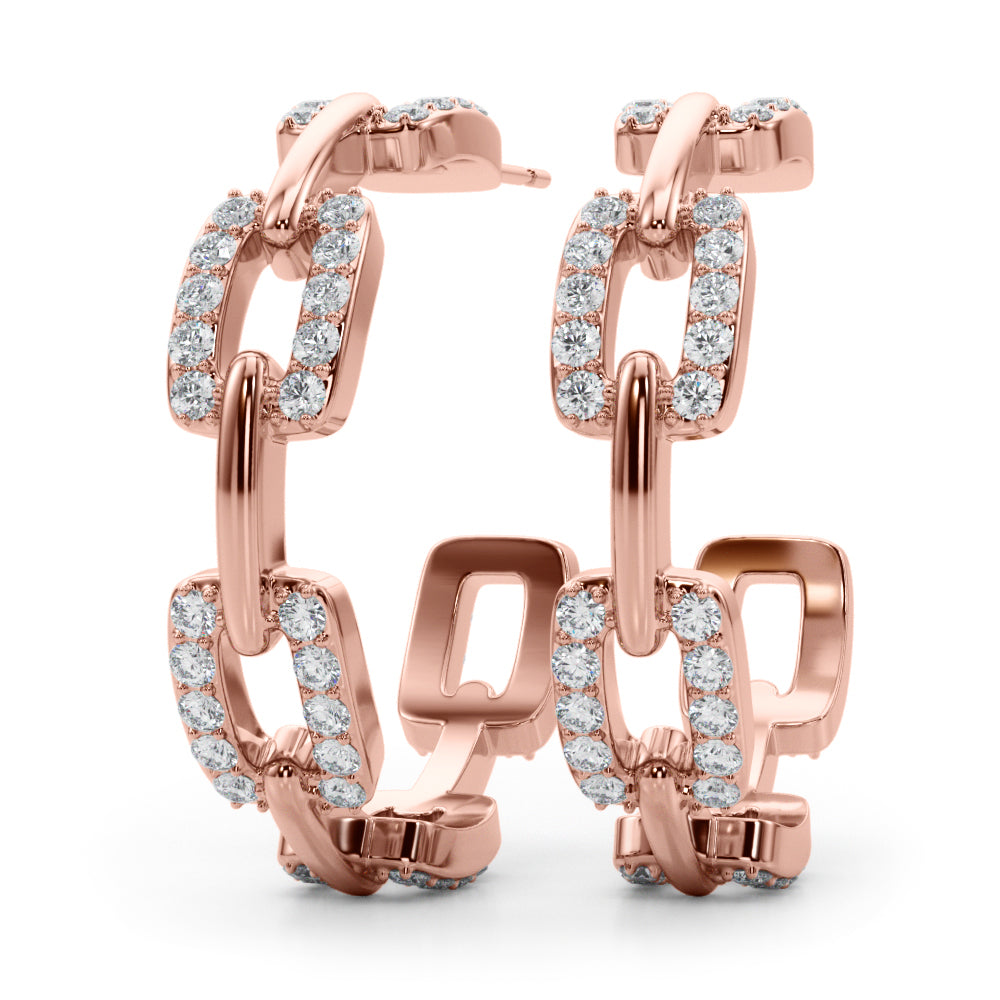 Lab Grown Chain Link Fashion Earrings