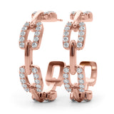 Lab Grown Chain Link Fashion Earrings