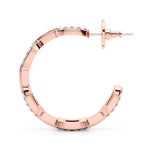 Lab Grown Chain Link Fashion Earrings