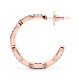 Lab Grown Chain Link Fashion Earrings