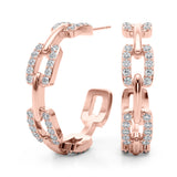 Lab Grown Chain Link Fashion Earrings