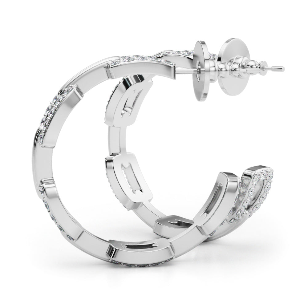 Lab Grown Chain Link Fashion Earrings