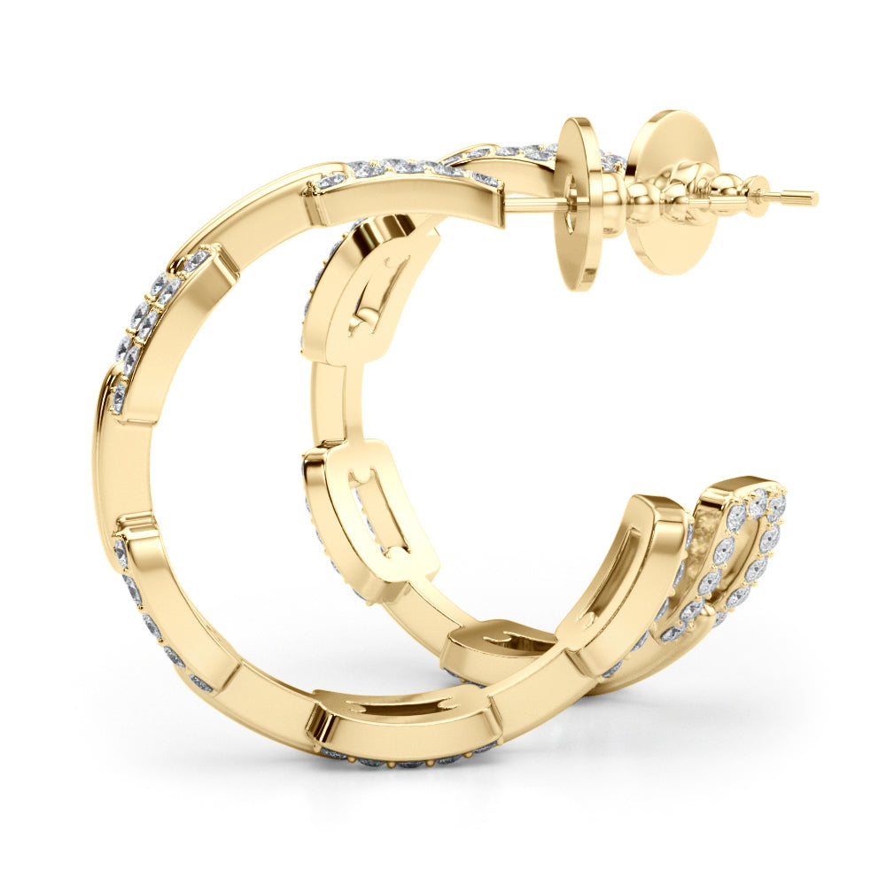 Lab Grown Chain Link Fashion Earrings