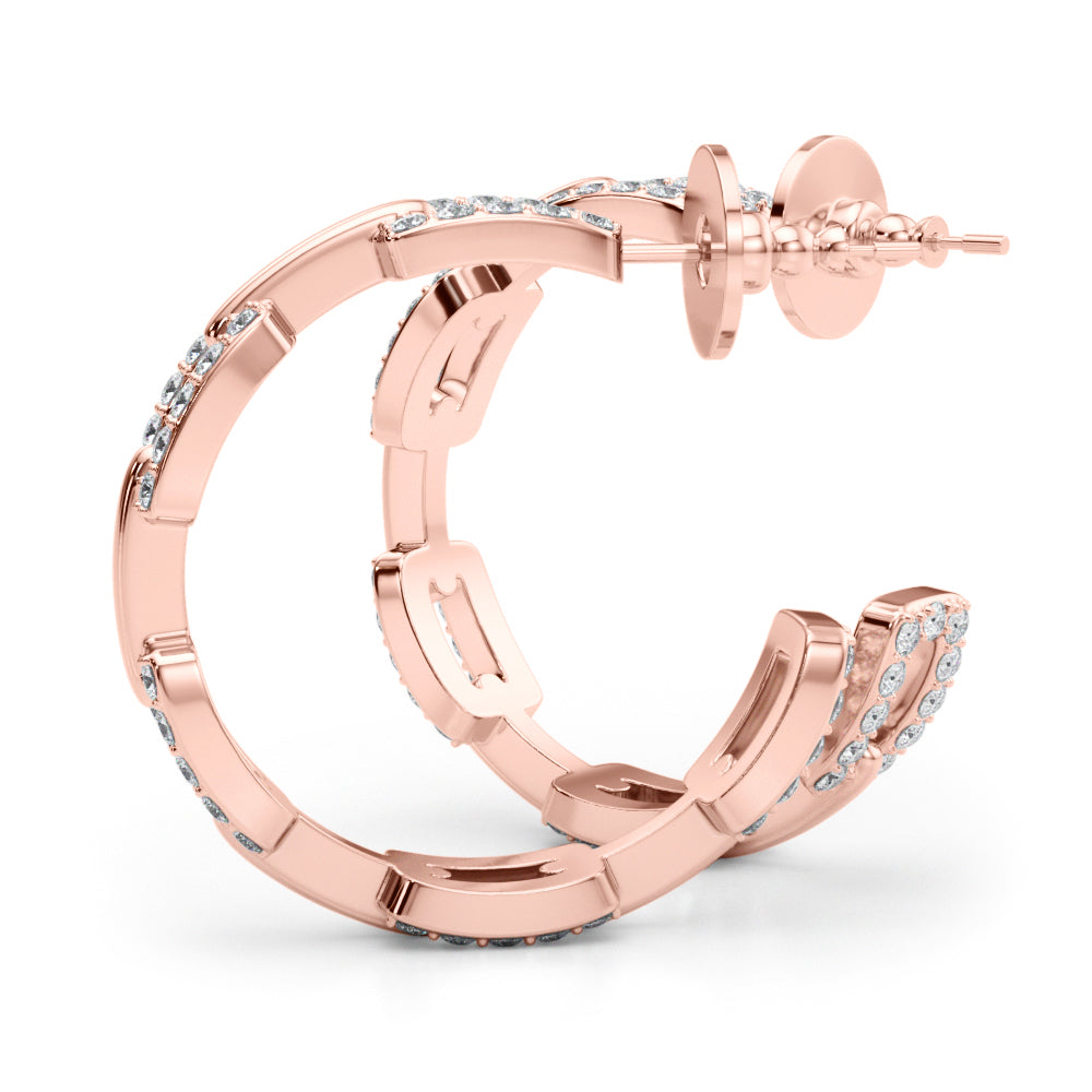 Lab Grown Chain Link Fashion Earrings