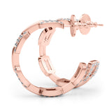 Lab Grown Chain Link Fashion Earrings