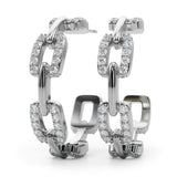 Lab Grown Chain Link Fashion Earrings