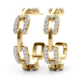 Lab Grown Chain Link Fashion Earrings