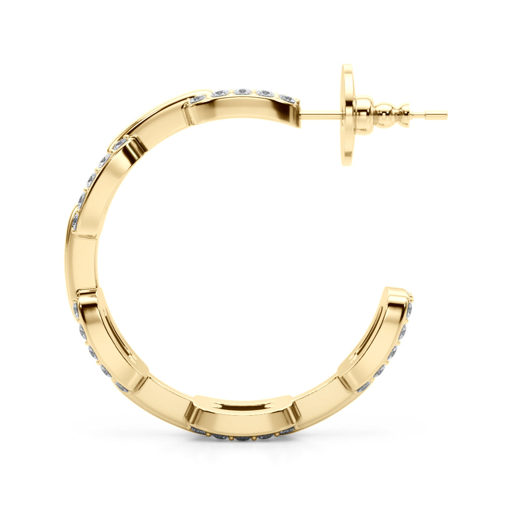 Lab Grown Chain Link Fashion Earrings