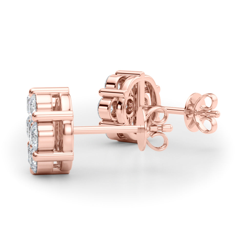 Lab-Grown Diamond Flower Cluster Earrings