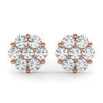Lab-Grown Diamond Flower Cluster Earrings