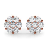 Lab-Grown Diamond Flower Cluster Earrings